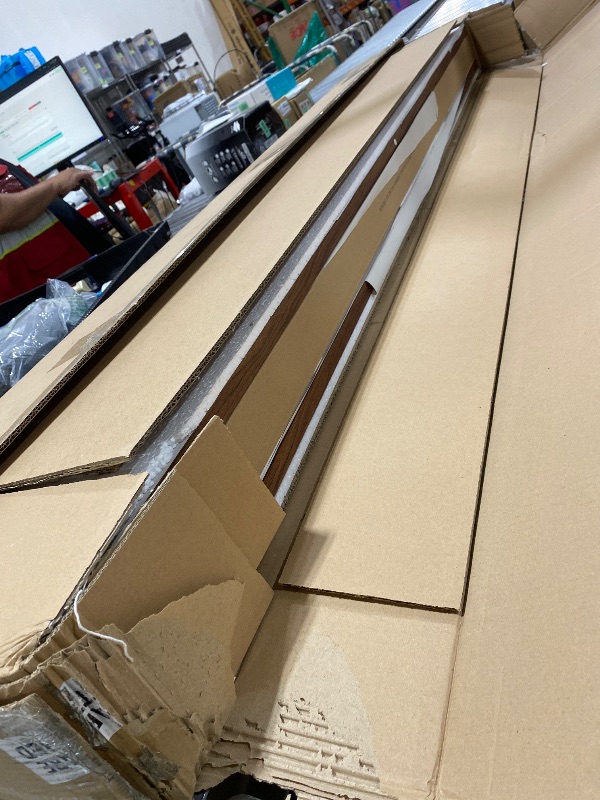 Photo 1 of Modway Render 70" Mid-Century Modern Low Profile Media Console Entertainment TV Stand in Walnut Walnut