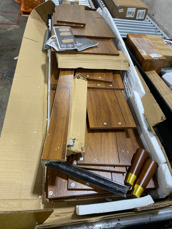 Photo 1 of Chrangmay 9 Drawer Dresser,63" Wide Mid Century Modern Chest of Drawers,Wooden Bedroom Drawer Dresser with 9 Storage Drawers for Bedroom, Living Room,with Anti-Tipping Device,Walnuts