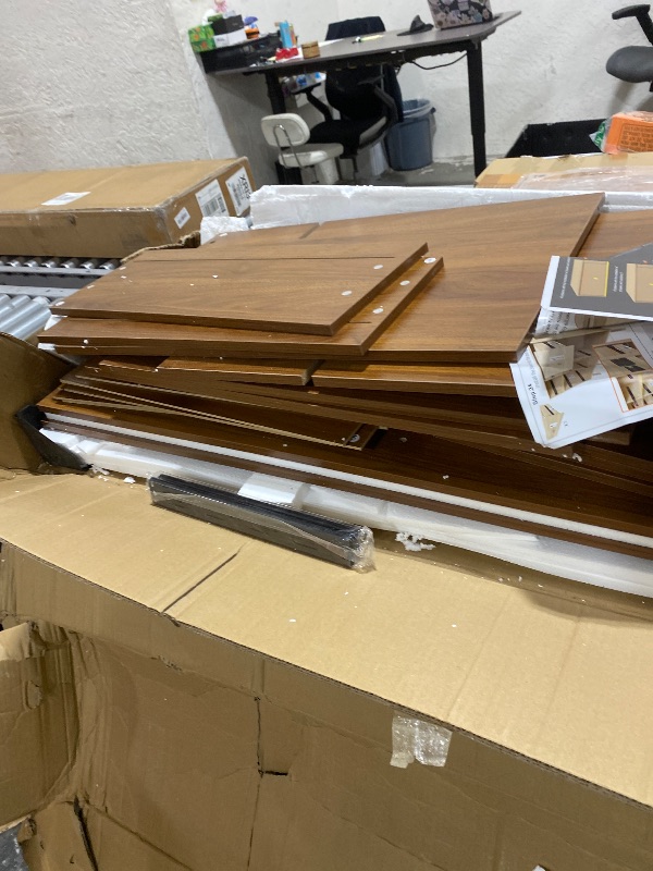 Photo 1 of Chrangmay 9 Drawer Dresser,63" Wide Mid Century Modern Chest of Drawers,Wooden Bedroom Drawer Dresser with 9 Storage Drawers for Bedroom, Living Room,with Anti-Tipping Device,Walnuts