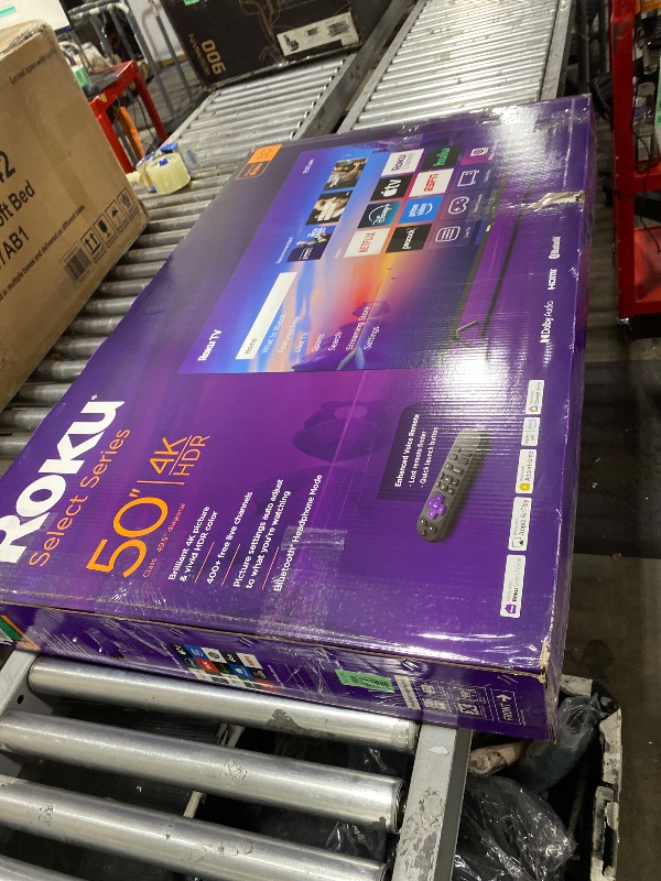Photo 1 of Roku Smart TV 2025 – 50-Inch Select Series, 4K HDR TV – RokuTV with Enhanced Voice Remote – Flat Screen LED Television with Wi-Fi for Streaming Live Local News, Sports, Family Entertainment