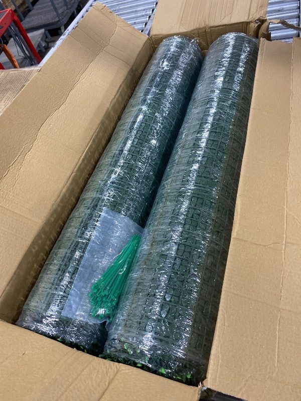 Photo 1 of DOPGIB Artificial Ivy Privacy Fence Screen: 72"x 144" (72 SQFT) 4-Layer Leaf UV-Anti Faux Greenery Boxwood Backdrop Ivy Vine Leaf Panels for Outdoor, Indoor, Garden, Backyard and Decor