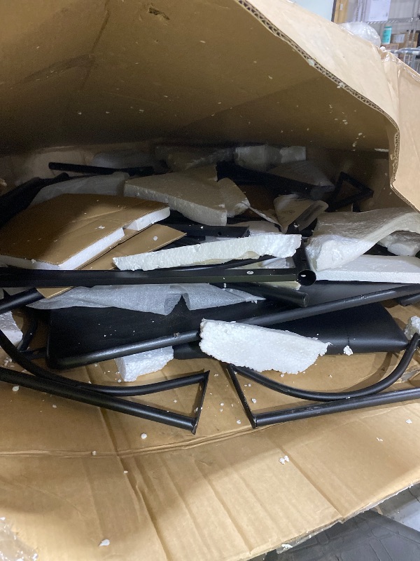 Photo 1 of SLEKVERSA 3-Piece Dining Table Set for 2, Kitchen Table Set with 2 Upholstered Chairs, Square Dining Table Set for Apartment, Studio, Small Space, Black