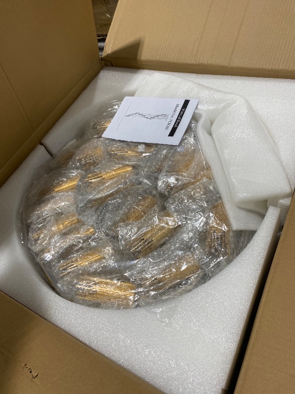 Photo 1 of 156in Long Light 20-Lights Chandeliers for Entryway LED Dimmable Chandeliers Lighting Fixture Modern Flat Sloped High Ceiling Pendant Lights Crystal Drop Light for Living Room Foyer Hallway Staircase