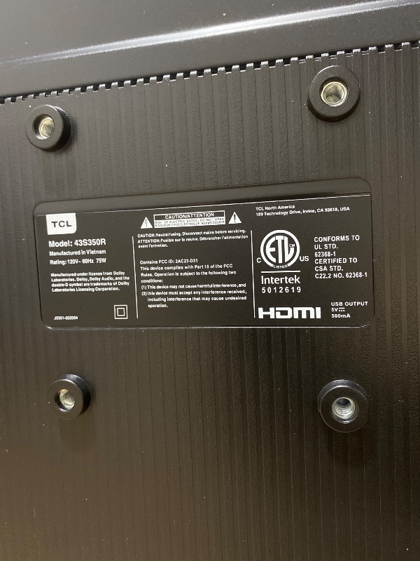Photo 1 of TCL 43-Inch Class S3 1080p LED Smart TV with Roku TV (43S350R, 2023 Model), Compatible with Alexa, Google Assistant, and Apple HomeKit Compatibility, Streaming FHD Television