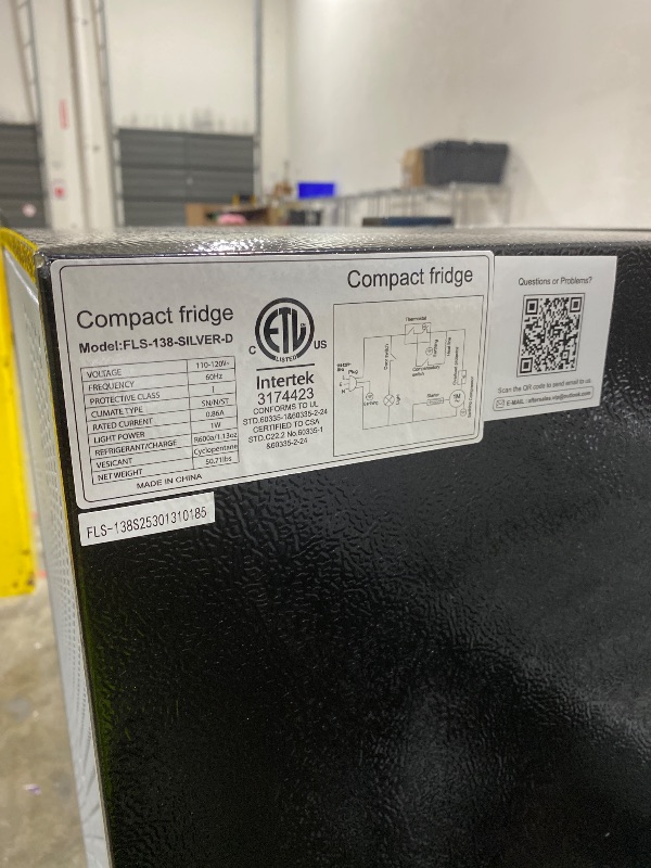 Photo 1 of Zyerch 4.8 Cu. Ft. Fridge with Freezer, 2-Door Mini Fridge with Freezer, Adjustable Thermostat Small Refrigerator, Dorm Refrigerator for Apartment, Office, Kitchen, Silver