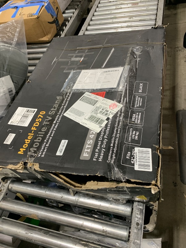 Photo 1 of NORQIN Mobile Smart Board Stand for Interactive Whiteboard 42-75 Inch, Lockable Wheels, Height Adjustable Stand, Easy Move, Stable, Holds up to 176lbs, for Office Classroom Home (Black)