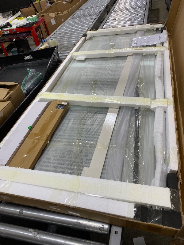 Photo 1 of EPXMKX 56"- 60" W x 76" H Soft Closing Sliding Frameless Black Shower Doors,Water Repellent Shower Door,5/16" (8mm) Transparent Tempered Glass (Matte Black 60" Wx76 H)