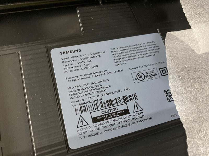 Photo 1 of Samsung 65-Inch Class QLED Q7F Series Samsung Vision AI Smart TV (2025 Model, 65Q7F) Quantum HDR, Object Tracking Sound Lite, Q4 AI Gen1 Processor, 4K upscaling, Gaming Hub, Alexa Built-in