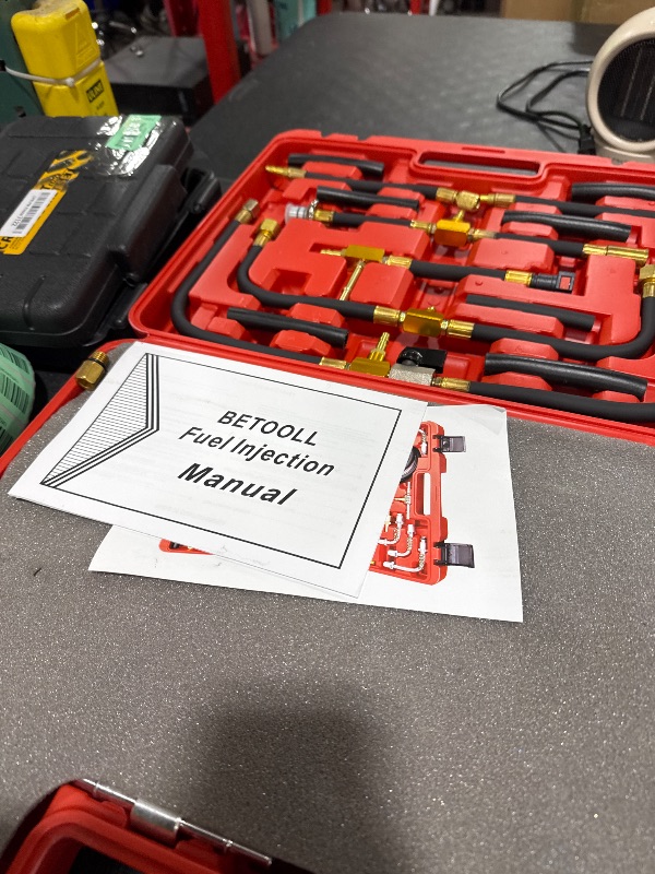 Photo 1 of BETOOLL Digital Fuel Injection Pressure Tester Kit - Fuel Pressure Gauge 0-300 PSI for Petrol Engine Fuel Pressure Test Kit Automotive Test Tool Kit