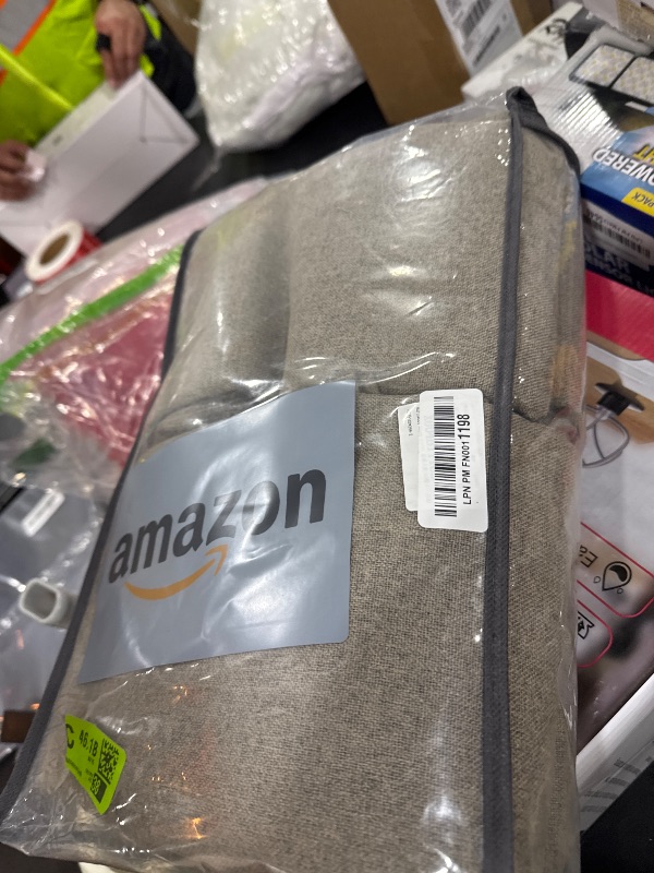 Photo 1 of 102 Inch Long Curtains Pinch Pleat Linen Curtains for Living Room Bedroom 2 Panels Tan Brown Burlywood Taupe Light Filtering Privacy 102 Inch Pleated Drapes Hooks Rings Back Tab for Sliding Door