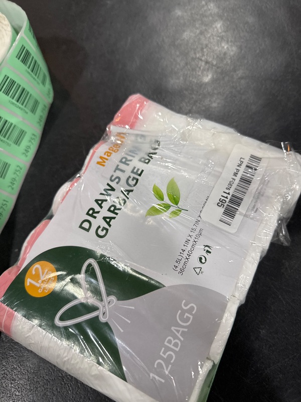 Photo 1 of 1.2 Gallon Trash Bags Drawstring for Bathroom - Magesh 125 Count Mini Small Garbage Bag Unscented Strong Thick Plastic Trash Can Liners for Toilet Home Office and Bedroom