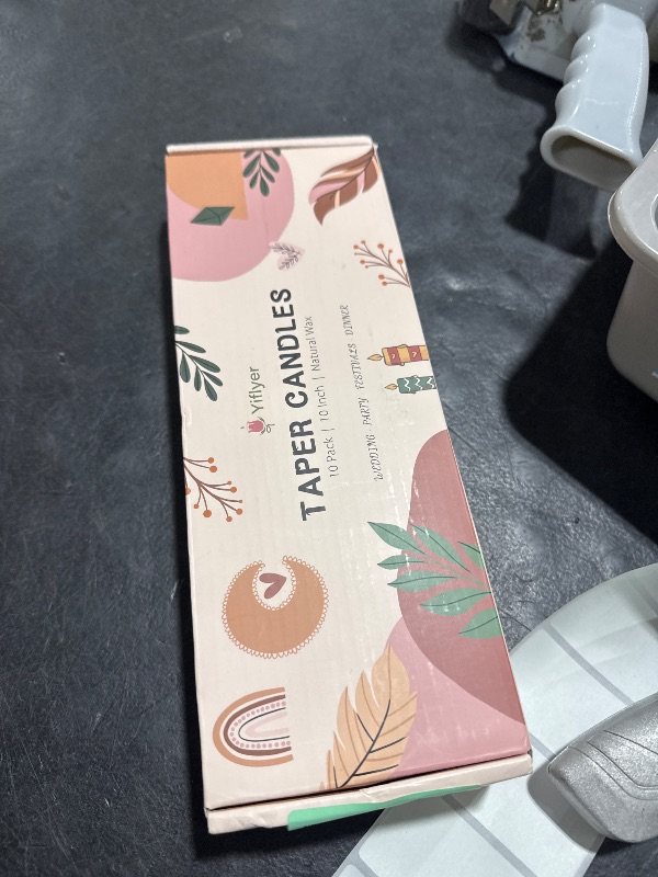 Photo 1 of 10 Inch Dusty Rose Taper Candles for Home Decoration, 10 Pack Unscented Candlesticks for Dinner Wedding Party, Smokeless and Dripless Candle Sticks