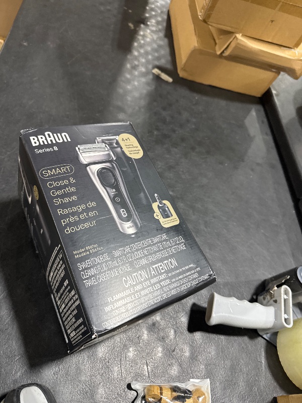 Photo 1 of Braun Series 8 8567cc Electric Razor for Men, 4+1 Shaving Elements & Precision Long Hair Trimmer, 5in1 SmartCare Center, Close & Gentle Even on Dense Beards, Wet & Dry Electric Razor, 60min Runtime