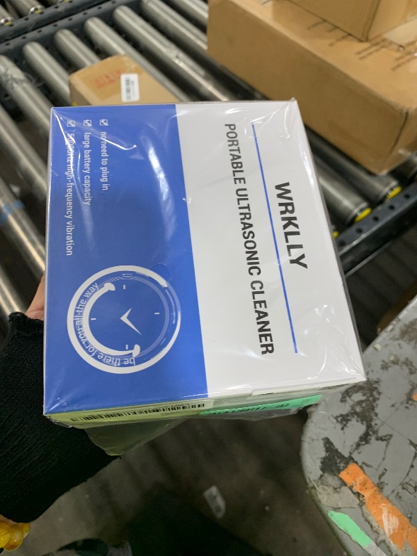 Photo 1 of Wrklly Rechargeable Ultrasonic Retainer Cleaner Machine | 50kHz 1.9 inch Ultra-Thin Portable | Night Guard Aligners Jewelry |6pcs Cleaner Tablets Included | Quick & Deep Clean Modes | Oral Dental Care