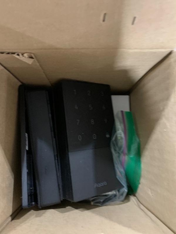 Photo 1 of **LOCKED, SEE NOTES** Aqara Smart Lock U50, Keyless Entry Door Lock with Apple Home Key, Bluetooth Deadbolt Lock, App Remote Control, Supports Apple HomeKit, Matter, Google Home, Alexa, IFTTT, Black