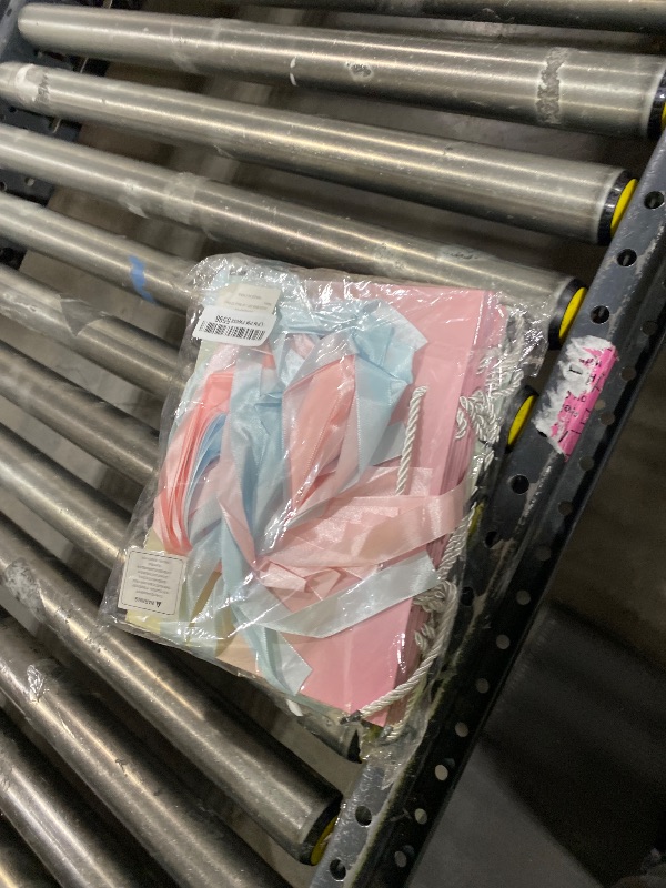 Photo 1 of 10 Pack Gift Bags with Handles, Gift Bag with Bow Ribbon Horizontal, Medium Powder Blue Gift Bag s Paper for Birthday Party Gift Bags for Women Shopping Wedding Bridesmaid Party Favor Retail Gift Sacks Supplies