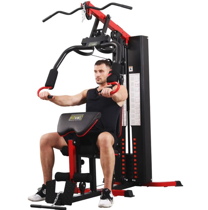 Photo 1 of Fitvids LX750 Multifunctional Full Home Gym System Workout Station with 122.5 Lbs Weight Stack, One Station, Comes with Installation Instruction Video