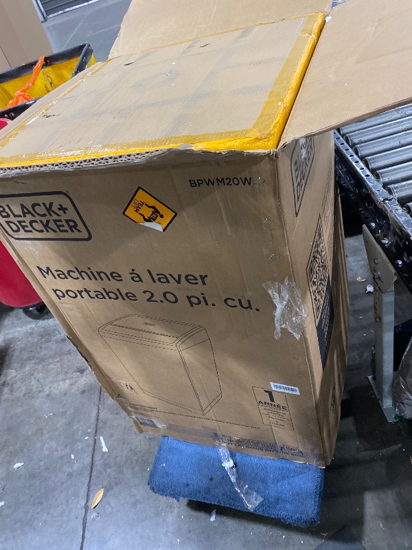 Photo 1 of BLACK+DECKER Small Portable Washer, Washing Machine for Household Use, Portable Washer 2.0 Cu. Ft. with 6 Cycles, Transparent Lid & LED Display