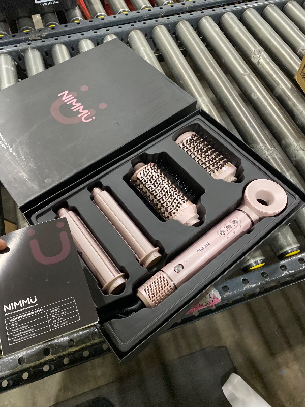 Photo 1 of Nimmu 5 in 1 Blow Dryer Brush Set, 110,000 RPM High-Speed Negative Ionic Blow Dryer Brush Fast Drying, Multi Hair Styler Curlers, Hot Air Styler for Curling Volumizing Straightening Styling