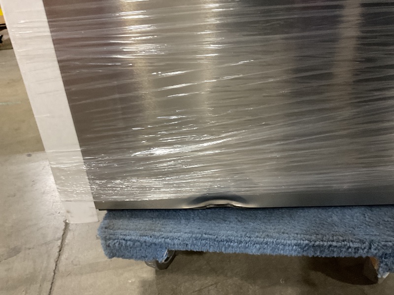 Photo 1 of BLACK+DECKER 24 Cu. Ft. Top Mount Refrigerator with Ice Maker, 2-Door Refrigerator with Top Freezer, Freezer with Icemaker and Adjustable Temperature Control, ENERGY STAR, BR2400JIMS, Stainless Look