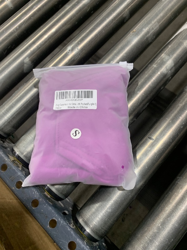 Photo 1 of Dog Sweaters for Small Dogs Dog Hoodie Solid Soft Brushed Fleece Clothes Hoodie Sweatshirt with Pocket(Purple-S)