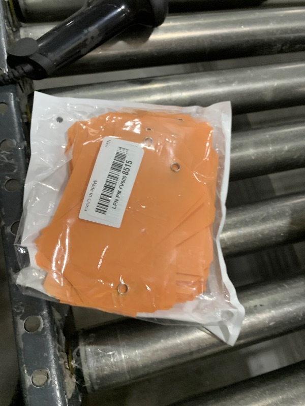 Photo 1 of 100 Pcs Marking Tags with String Rectangle Plastic Hang Tags Waterproof Orange Tags Wire Tags Write On Tie On Labels Tags for Auto Parts Luggage Garage Inventory DIY Price (Orange, 4 3/4" x 2 3/8")