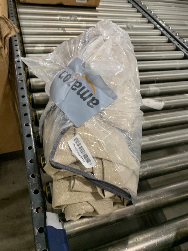 Photo 1 of 102 Inch Long Curtains Pinch Pleat Linen Curtains for Living Room Bedroom 2 Panels Tan Brown Burlywood Taupe Light Filtering Privacy 102 Inch Pleated Drapes Hooks Rings Back Tab for Sliding Door