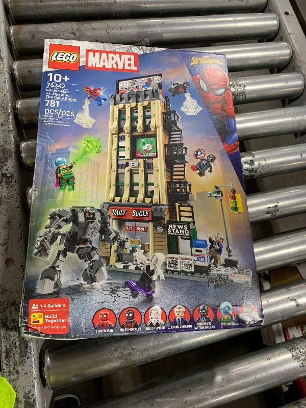 Photo 1 of **USED/OPENED** LEGO Marvel Spider-Man vs. Mysterio: The Daily Bugle Building Toy - Pretend Play Set with 7 Minifigures & Rhino Mech - Super Hero Toy for Boys & Girls, Ages 10+ - Gift Idea for Birthdays - 76342