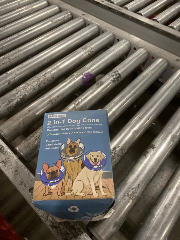 Photo 1 of BARKLESS Dog Cone, Inflatable Dog Cone After Surgery for Large Breeds, Soft Surgery Collar with Enhanced Anti-Licking Guard Shield for Pets, Patented Protective Donut Collar