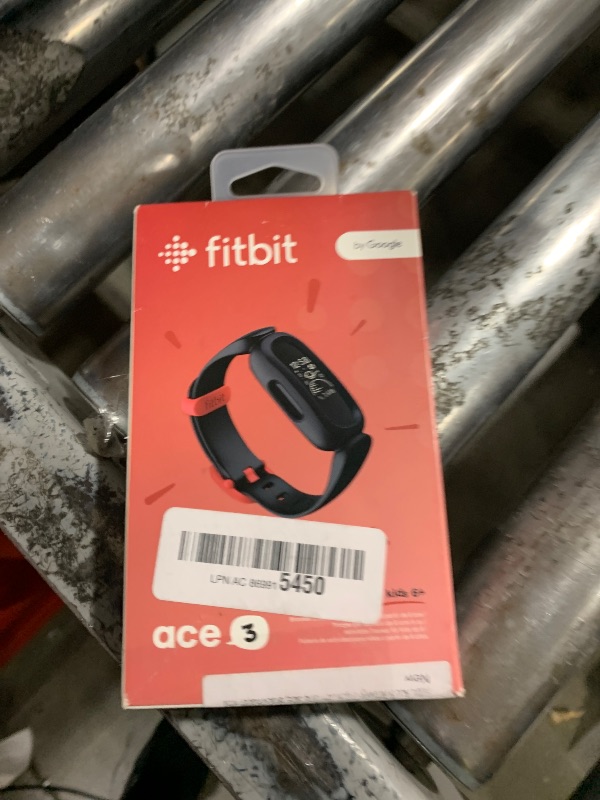 Photo 1 of Fitbit Ace 3 Activity-Tracker for Kids 6+ One Size, Black/Racer Red