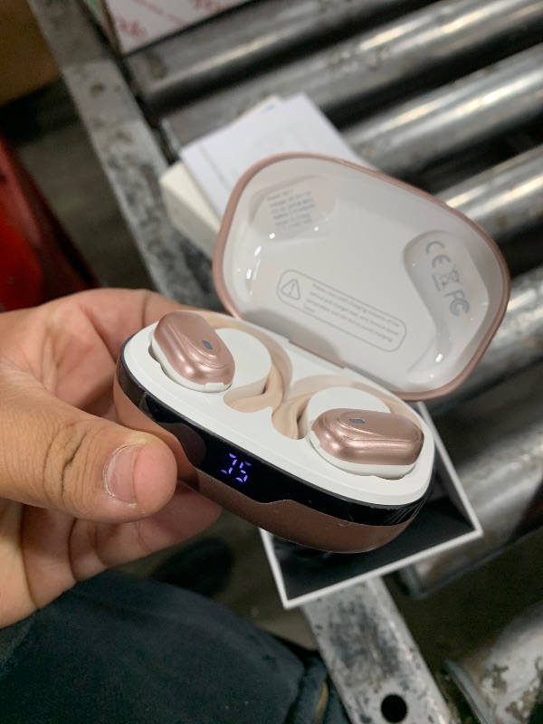 Photo 1 of HAOYUYAN Wireless Earbuds, Sports Bluetooth Headphones, 80Hrs Playtime Ear Buds with LED Power Display, Noise Canceling Headset, IPX7 Waterproof Earphones for Workout/Running/Sports?Rose Gold-one?