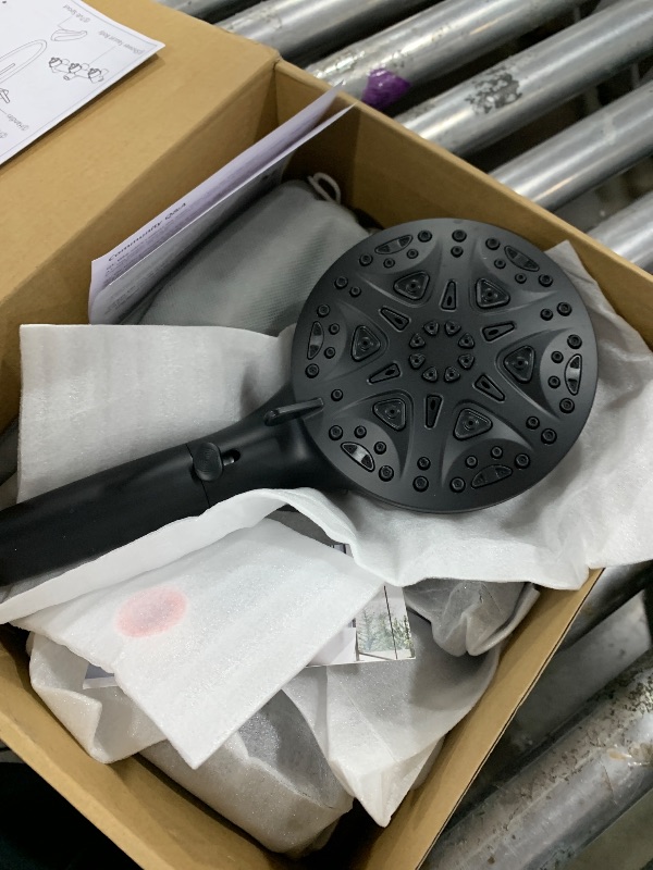 Photo 1 of SUBEIXI 3 Handle Tub Shower Faucet Set Matte Black Magnetic Guidance Docking System High Pressure 10-Spray Handheld Shower, Wall Mounted