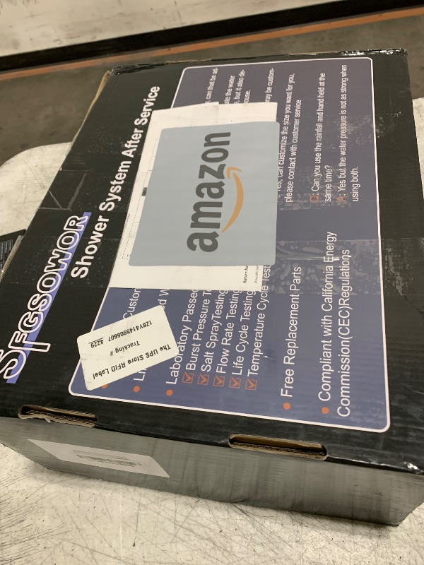 Photo 1 of Brushed Nickel Shower System, Push Button Diverter 3-Way Shower Valve Kit, Wall Mount 12 Inch Overhead Shower Head with 6 Inch Side Spray Shower Head, 4 Modes Flow Handheld Shower