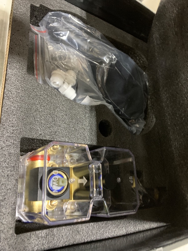 Photo 1 of Brushed Nickel Shower System, Push Button Diverter 3-Way Shower Valve Kit, Wall Mount 12 Inch Overhead Shower Head with 6 Inch Side Spray Shower Head, 4 Modes Flow Handheld Shower