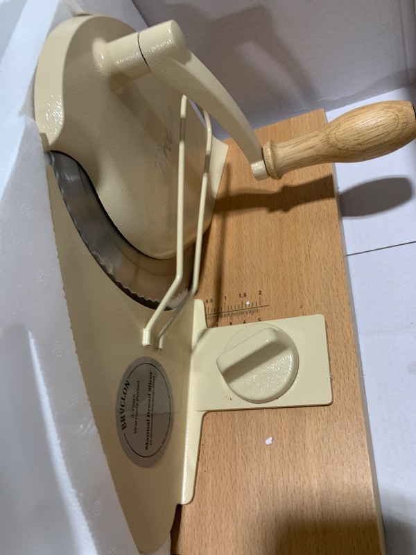 Photo 1 of ?Upgraded?Manual Bread Slicer for Homemade Sourdough Bread,Metal Guide & Adjustable Thickness, Hand Crank Bread Slicer with Scale Line and Suction Cup, Sharp Blade, Suitable for Sourdough Bread, Etc