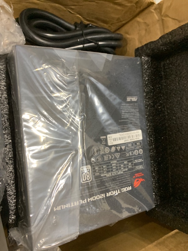 Photo 1 of ROG Thor 1200W Platinum II (1200 Watt, Fully Modular Power Supply, 80+ Platinum, Lambda A++ Certified, ROG heatsinks, 135mm PWM Fan, 0dB Mode, OLED Panel, Sleeved Cables, Aura Sync, 10 Year Warranty)