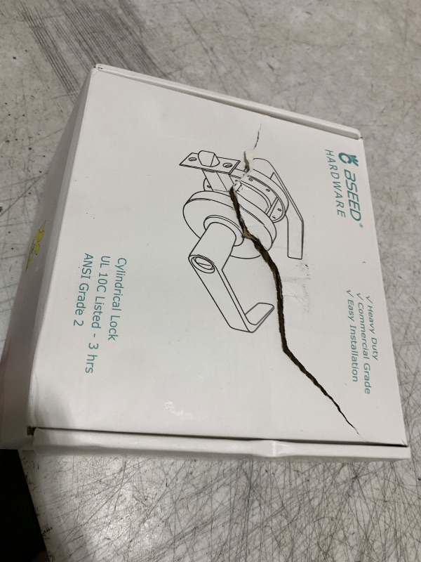 Photo 1 of BSEED Passage Commercial Door Lever Lock, Heavy Duty Grade 2 Lever Handle, ADA Compliant, UL 3 Hour Fire Rated, Non-Handed, Satin Chrome Finish, 2-3/4" Backset for Hallway & Office Doors