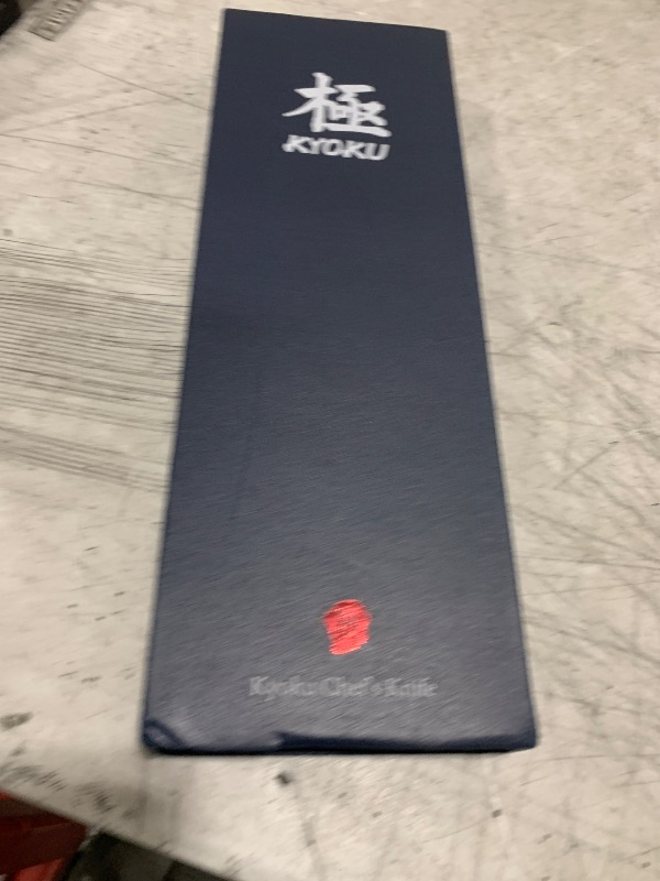 Photo 1 of **BLADE CHIPPED** KYOKU Gin Series Vegetable Cleaver Knife, 7" Asian Vegetable Knife, Japanese Style VG10 Damascus Stainless Steel Knife, with Silver Ion Blade G10 Handle Mosaic Pin Sheath & Case