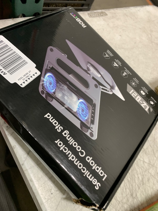 Photo 1 of Metfut Laptop Cooling Pad with Detachable Fan & Cooler, Adjustable Height & Angle, 360 Rotation Base, Carbon Steel Framework, Ultra-Quiet & Super Sturdy for Laptop, DJ Mixer Workstation, and Home