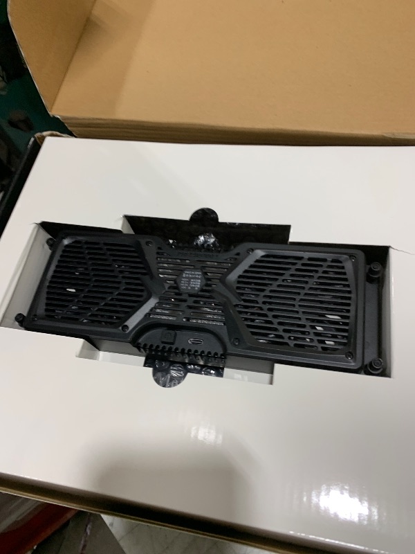 Photo 1 of Metfut Laptop Cooling Pad with Detachable Fan & Cooler, Adjustable Height & Angle, 360 Rotation Base, Carbon Steel Framework, Ultra-Quiet & Super Sturdy for Laptop, DJ Mixer Workstation, and Home