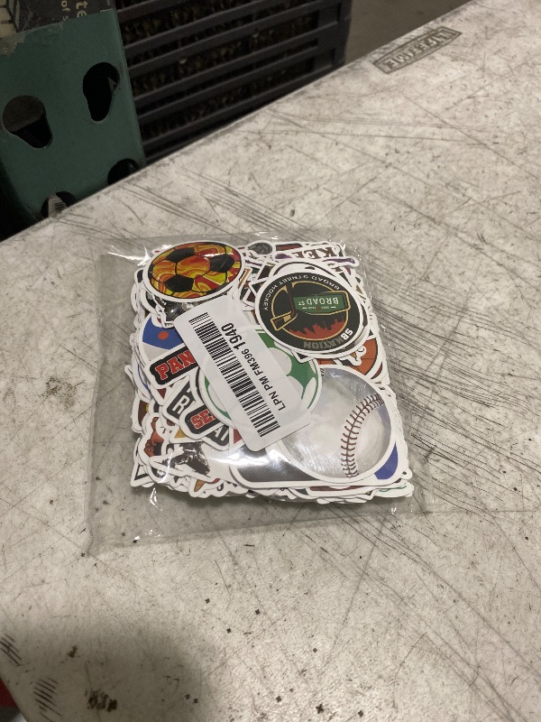 Photo 1 of 100 PCS Sports Stickers for Water Bottles, Laptop - Soccer, Football, Volleyball, Golf, Basketball Balls - for Teens and Kids