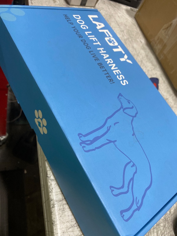 Photo 1 of Lafoty Dog Lift Harness for Large Male Dogs, 2-in-1 Detachable Support Harness, Full Body Carrying with 4 Handles, Dog Sling for Large Dogs Hind Leg Support(Black, X-Large)