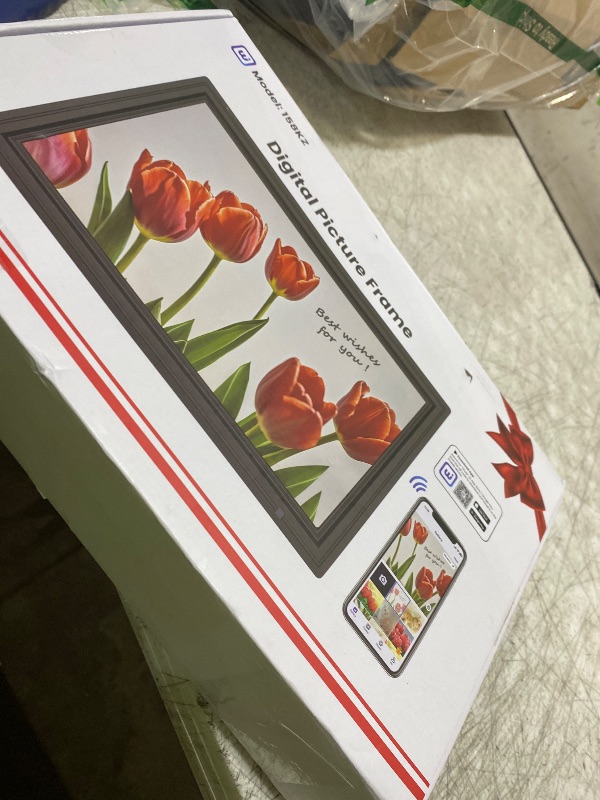 Photo 1 of 64GB 15.6" Large Digital Picture Frame, Uhale WiFi Electronic Photo Frames with 1920 x 1080 FHD IPS Touch Screen, Support Auto-Rotate Wall Mounted SD&USB Card, Share Photos/Videos from Phone Instantly