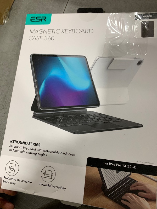 Photo 1 of ESR iPad Pro 13 Inch Case with Keyboard (M5/M4, 2025/2024), iPad Pro 13 Keyboard Case with Easy-Set Magnetic Stand, Portrait/Raised Modes for iPad Pro 13, Removable, Rebound 360 Series, Black