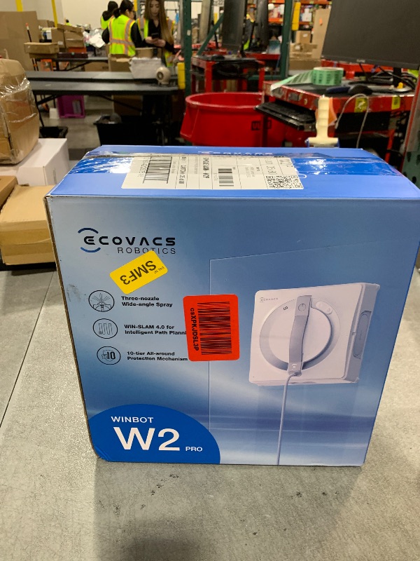Photo 1 of ECOVACS WINBOT W2 PRO Window Cleaning Robot, 3 Nozzles Water Sprayer, 10-Level Protection, Win-SLAM 4.0 Path Planning, Steady-Climbing, Edge Detection, App Control