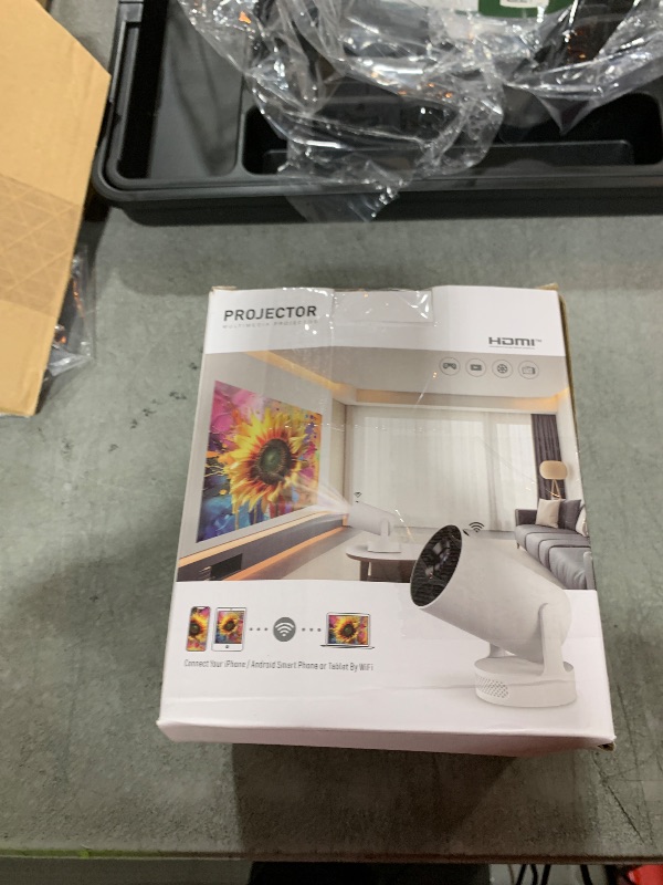 Photo 1 of Mini Portable Projector with 4K Support, Bluetooth 5.4 WIFI6, 5watt Sound Base Speaker, 160 ANSI, Android 11, 210° Rotation , Auto Keystone Correction Video Projector HY300 ULTRA