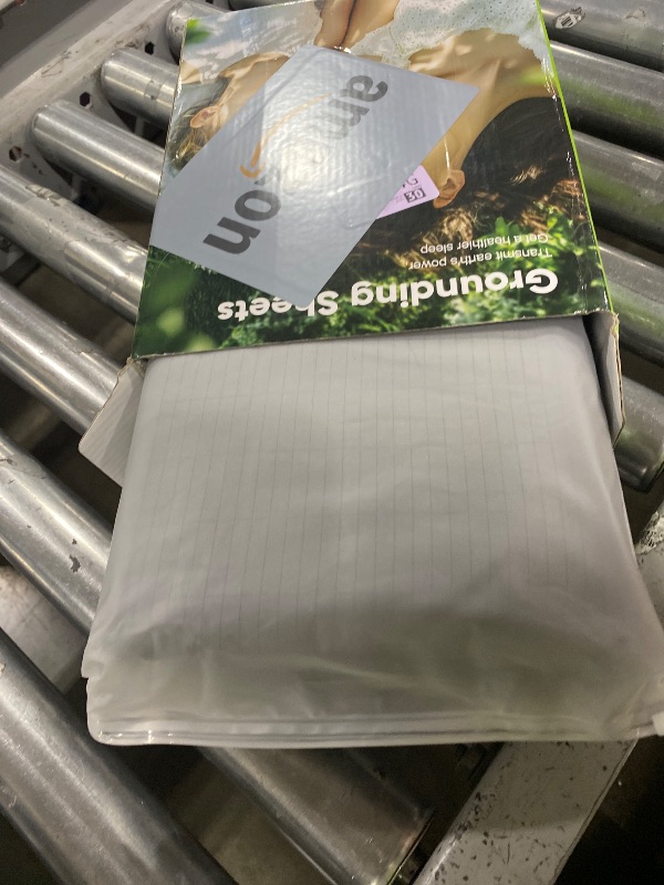 Photo 1 of Grounding Sheets King Size, 95% Organic Cotton + 5% Pure Silver Fiber, Grounding Sheet Earth Connected Bedding (King - 77"x 80"x 13" Gray) Fitted Earth Sheets with Grounding Cord