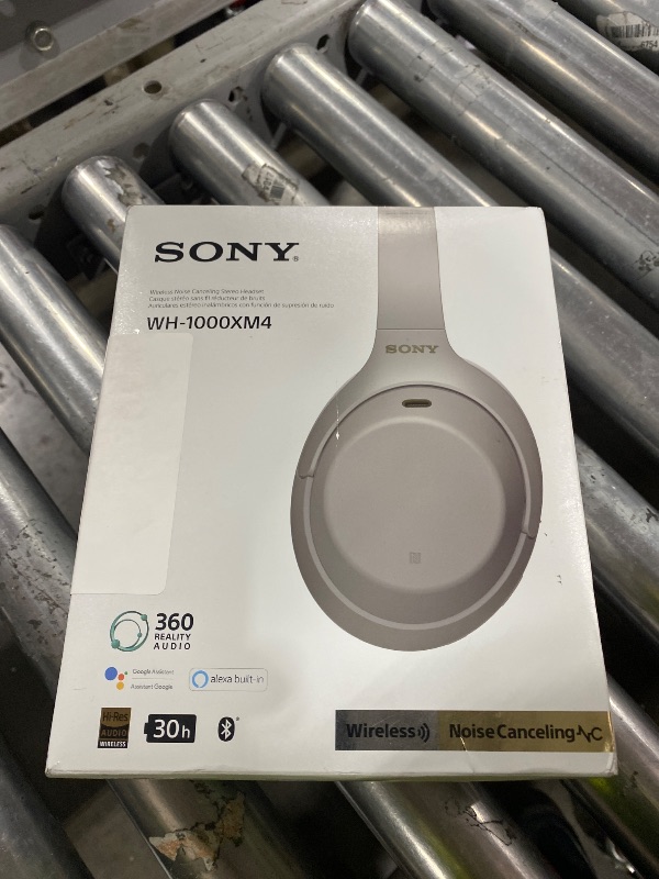 Photo 1 of Sony WH-1000XM4 Wireless Premium Noise Canceling Overhead Headphones with Mic for Phone-Call and Alexa Voice Control, Silver WH1000XM4