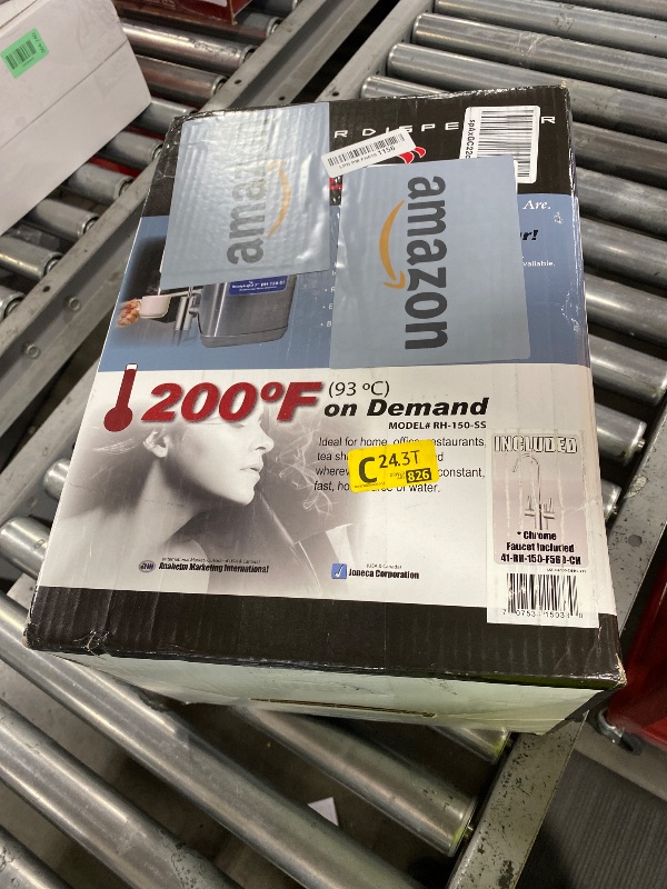 Photo 1 of Ready Hot Compact Instant Hot Water Dispenser, Stainless Steel Tank, Wall Mounted, Adjustable Temperature Control, Includes Hot and Cold Dual-Lever Faucet with Chrome Finish, 41-RH-150-F560-CH