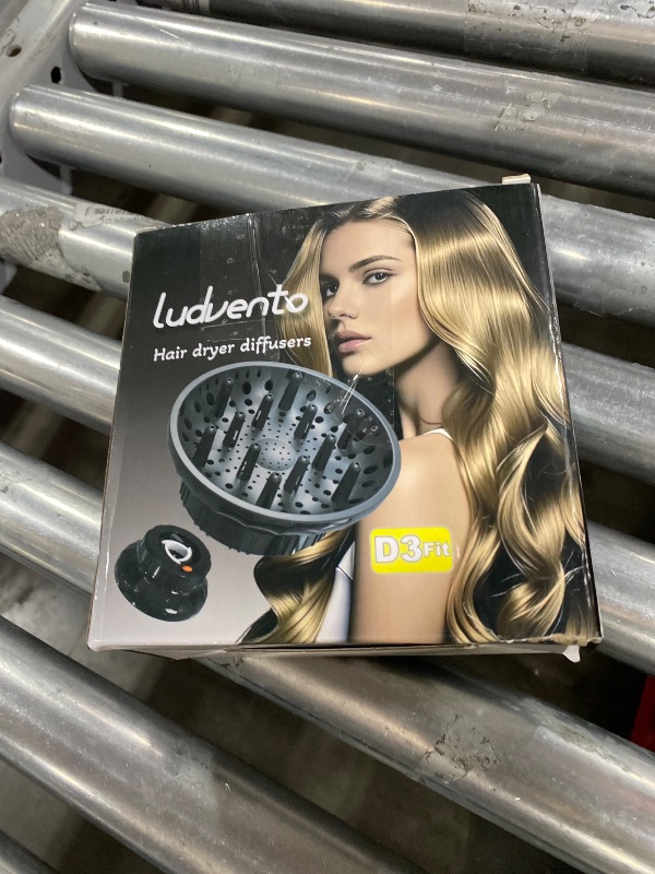 Photo 1 of Universal Hair Diffuser for Blow Dryer - Fits All 1.4-2.4 inch Dryers, Professional Ionic Diffuser Attachment for Curly/Wavy Hair, Reduces Frizz & Enhance Curls, Lightweight, Travel-Friendly (Black)